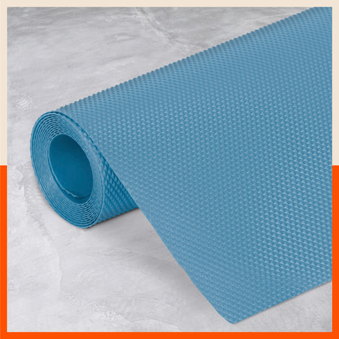 Vega Multipurpose Diamond Texture Shelf Liner | Blue (45cm X 150 cm 380 GSM)